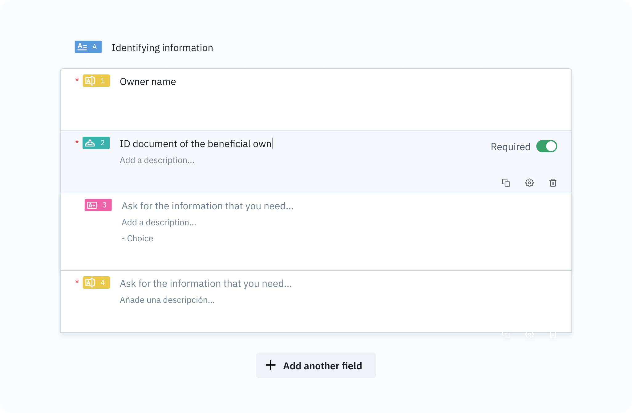 A screenshot of the app showing the creation of a petition.
